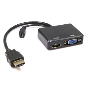 China HDMI Male to VGA HDMI Female Splitter w/ Audio HD Video Cable Converter Adapter wholesale