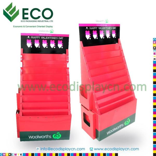 Quality Cardboard Book Display, Multi Shlef Floor Display For Greeting Card for sale