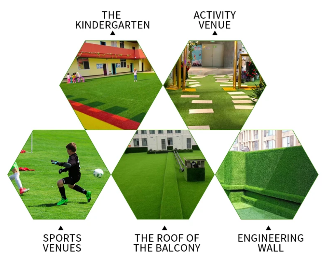 Kindergarten Artificial Turf Grass Multi Function Anti Slip For Patio