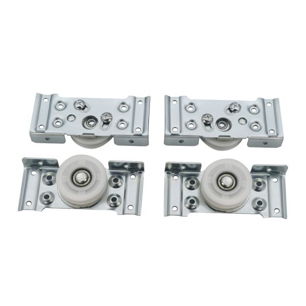 Iron and Nylon Folding Door Roller Wheel Fittings for Sliding Wardrobe Doors 8.5cm*11cm