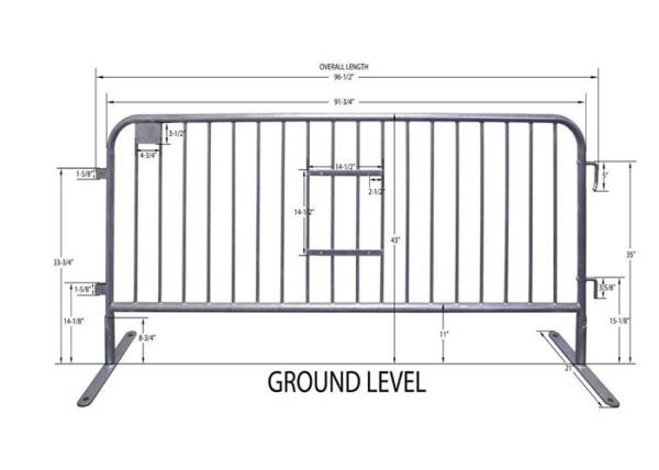 Quality High Performance Crowd Control Barriers , Steel Traffic Barrier ISO Approved for sale
