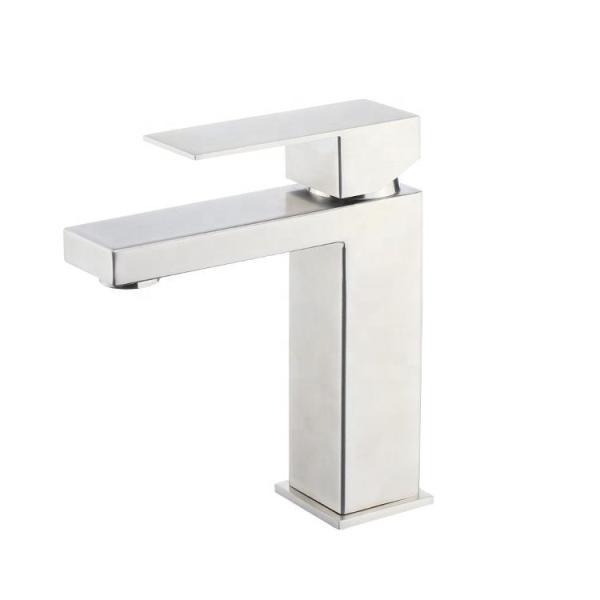 Quality Environmental Sanitation Brushed Hot And Cold Basin Mixer Dirty Resistant for sale