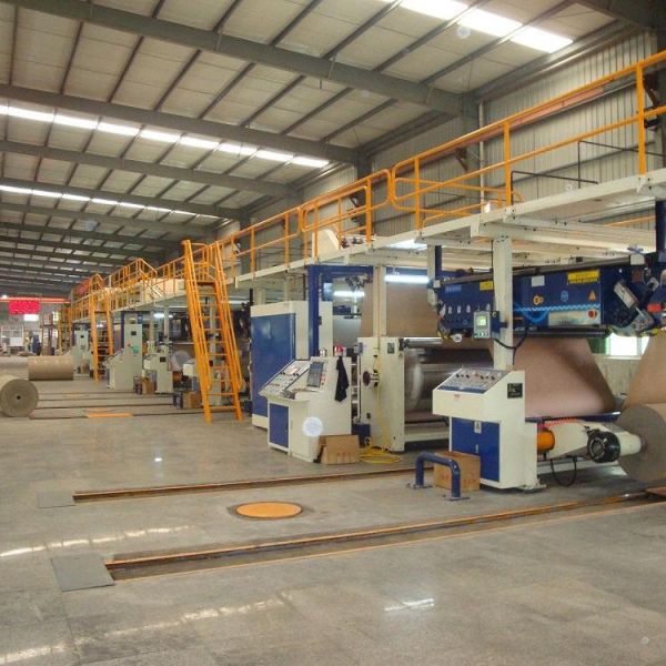 Automatic 3 Ply Corrugated Cardboard Making Machine For Food Wrapping Paper