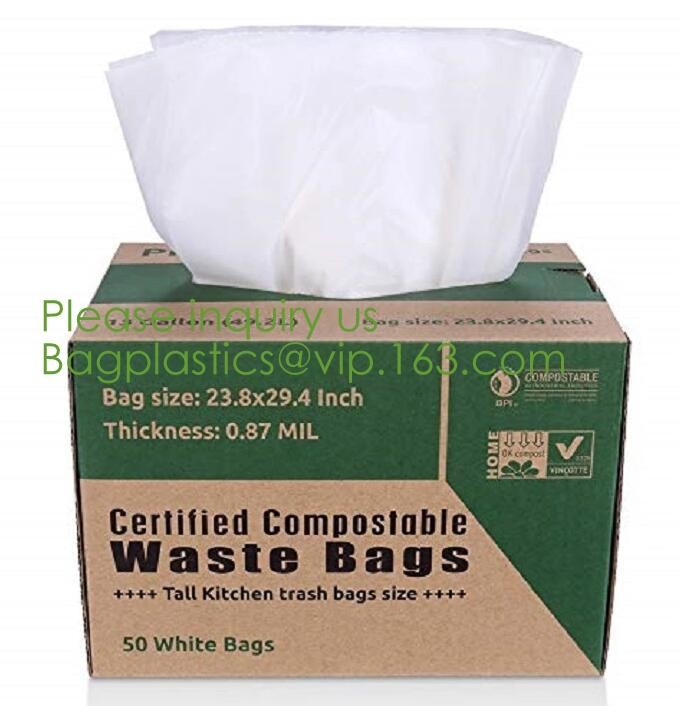 Drawstring Drawtape liner sacks, sachets, closure,shopping biodegradable compostable clear plastic grocery shopping bag,
