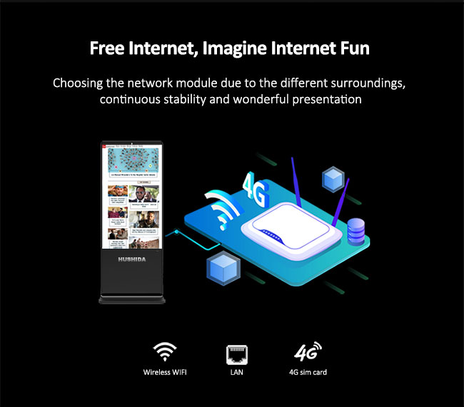 1920*1080 Interactive Digital Signage Touch Screen Monitor 350-500cd/㎡ Brightness