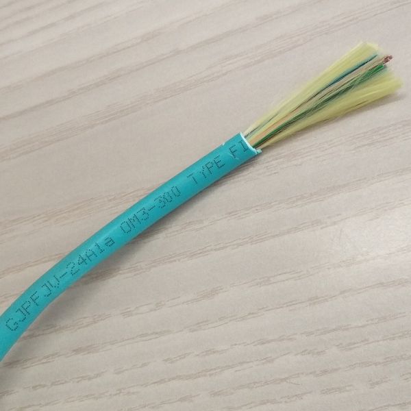 Multimode Fiber Optic Patch Cables Indoor 24 Fiber OM3 Cable GJPFJU