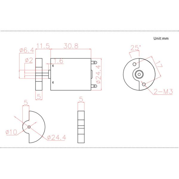 370 DC Small Electric Vibrating Motors 12v 24V 6000RPM Large Offset Weight