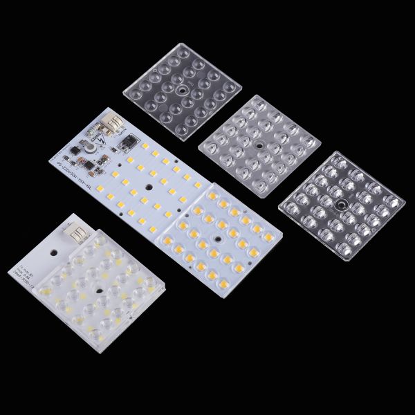 50x50mm Led Lens 4/6/8/12/16/24 Points Plastic pmma Led Optical Lenses For Street Light/flood Light