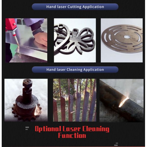 1000w 1500w 2000w 3000w Hand Held Metal Laser Welder Cleaner Cutter 3 in 1