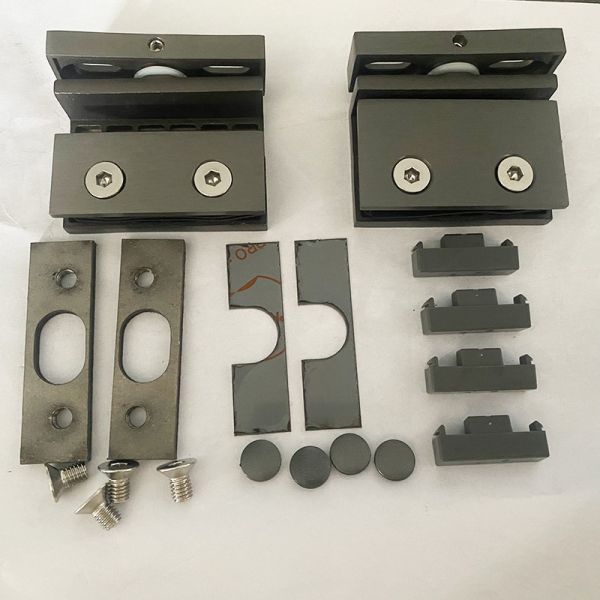 Bathroom Stainless Steel Extrusion Profiles Water Proof Black Shower Glass Frame