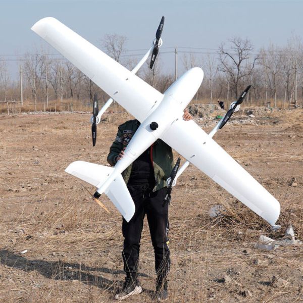 2500mm Wingspan Fixed Wing Vertical Takeoff Drone Load 2.2KG Pod Camera 3.5Hours HXAYK-250