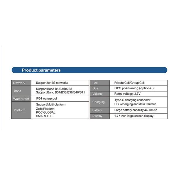 POC BQ-555 Long Distance Walkie Talkie Independent Core Transmission Unlimited Distance Fornationwide