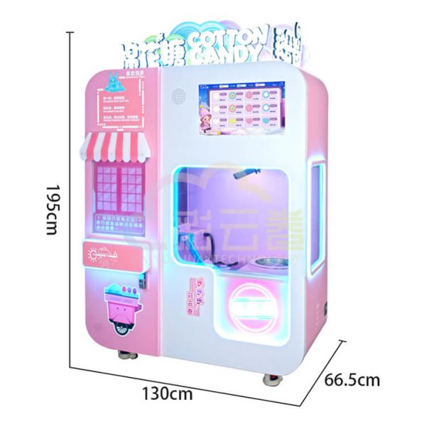 3000W Automatic Candy Floss Vending Machine For Pink / Blue Cotton Candy Delights