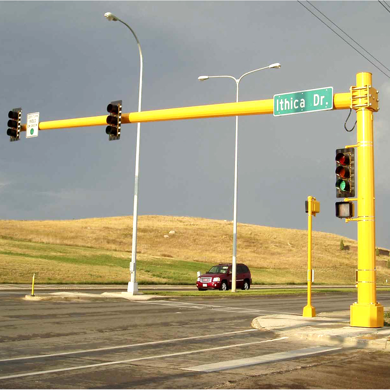Directly Buried Decorative Street Sign Posts Q235B 45m Hot Dip Galvanized