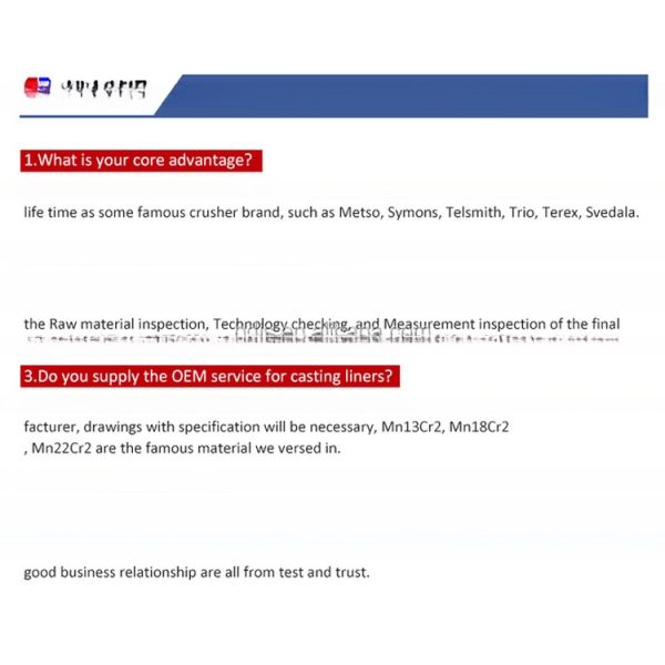 High Manganese Steel HP100 Bronze Parts Countershaft Bushing Crusher Spare Parts