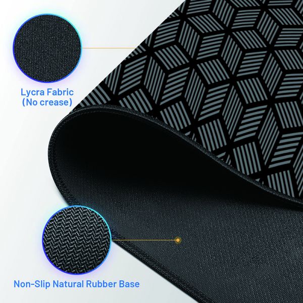 Custom Xxl Xl Large Big Black Lattice Sublimation Rubber Gaming Mouse Pads for Gamers