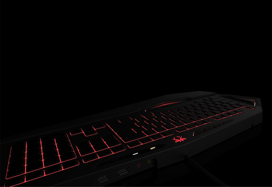 Backlit Mechanical Gaming Keyboard , 8 Macro Keys 4 Media Keys Blue Gaming