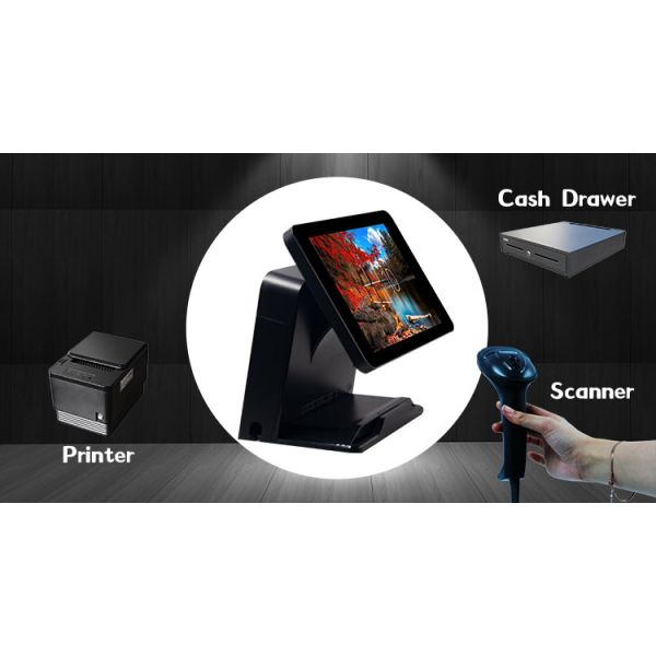 15.6 Inches Customer Display All in One Cash Register Bill Receipt Thermal Printer