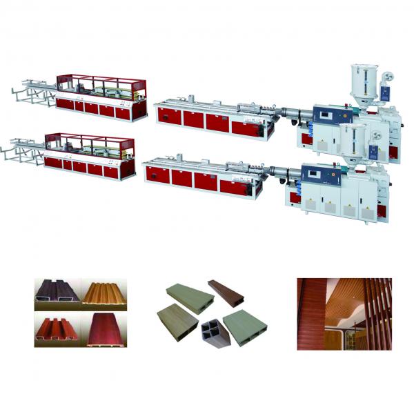 Quality Plastic Recycling WPC Extrusion Line PE / PE Product Outdoor Decorations for sale