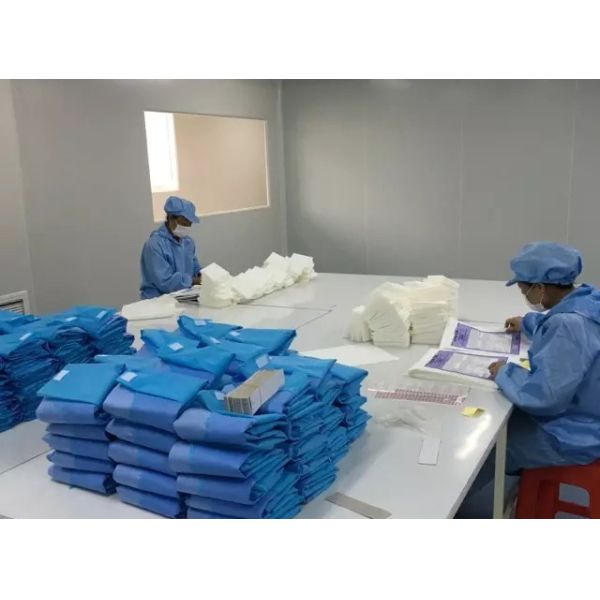 XXL Blue Medical Disposable Surgical Gown Prevent Cross Infection