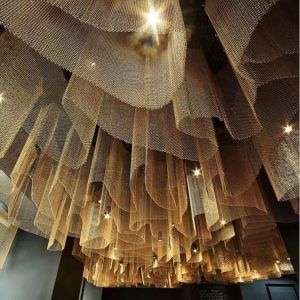 China 7x7 Anodized Metal Coil Drapery High Strength With Rails / Fittings wholesale