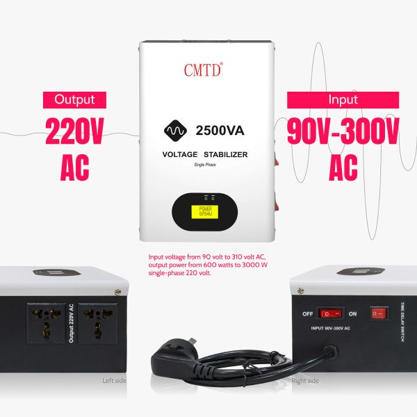 700w Single - Phase Voltage Stabilizer Input 90-250v Ac Output 220v/230v Ac With Led Display
