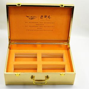 China MDF Luxury Wooden Jewellery Boxes 230g Customized Handle Health Care Package wholesale