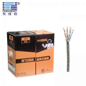 China 1000ft 24awg 0.51mm Cat5e Utp Cable  OFC HDPE Insulation Double Shielded Networking Cable wholesale