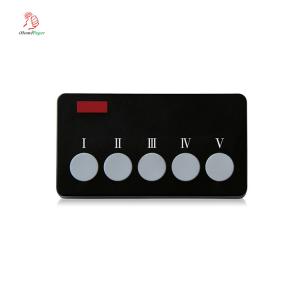 China Simple fashion design wireless pagert system super thin five keys call button for office and factory on sale