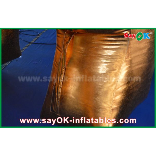 4m Height Gold Bull Custom Inflatable Products Inflatable Shape For Promotional