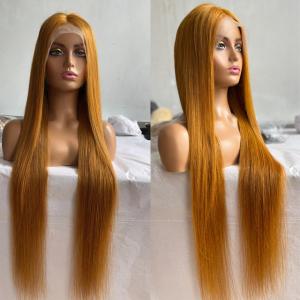 China Young Girl's Hair Human Hair Lace Front Wigs With Transparent Lace Color wholesale