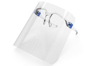China Recycled Reusable Ppe Clear elastic Headband Face Shield With Glasses wholesale
