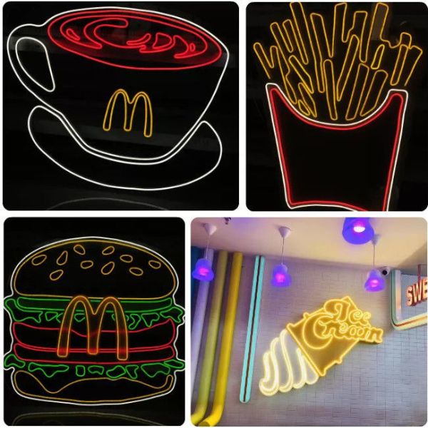 Milk tea shop  neon sign  color billboard Drop shinpping No MOQ 6