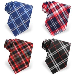 China 100% Silk woven Men's Nectie in checkes design wholesale