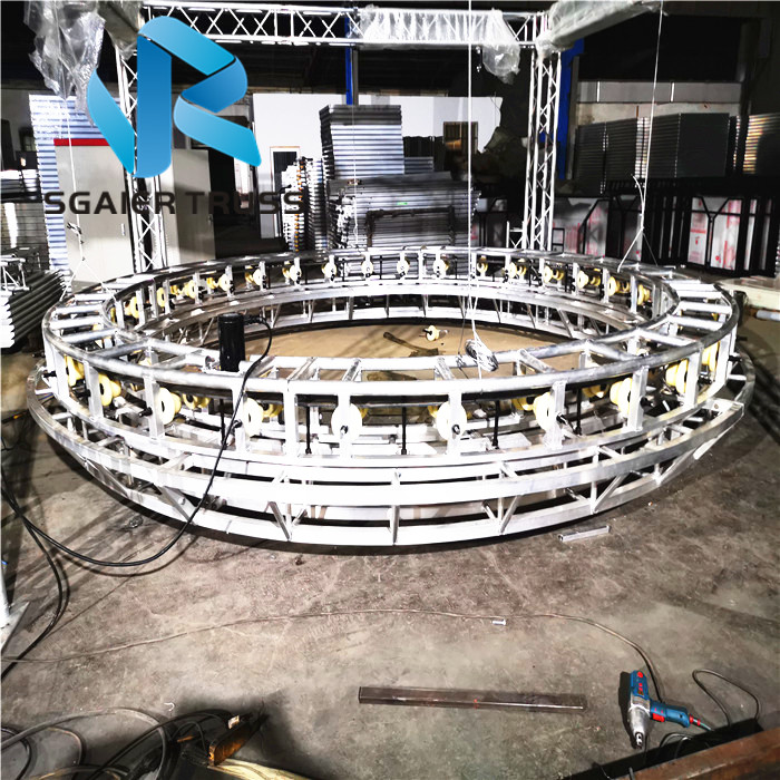 1m Height Revolving Truss For Led Screen 360 Degree Rotation truss machinery stage truss
