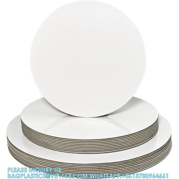 Sturdy Round Cake Boards 8 ,10 And 12 Inch, Gold Cardboard Cake Circles Plate Scalloped Base 3 Size Cake Base