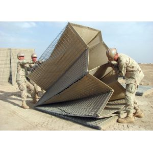 China Mil 3 Galvanized Hesco Bastion , Hesco Flood Mitigation Barrier Wall wholesale