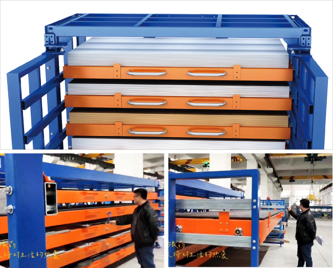 B39 Roll-Out Sheet Rack Drawer Racking Steel Plate Racking Heavy Duty Warehouse Storage Rack