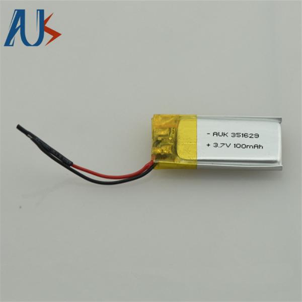 Small Rechargeable LiPo Battery 3.7V 100mAh 401230 351629 1S1P