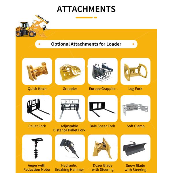 Heavy Machine Front Wheel Loader with WEICHAI Engine and Video Technical Support
