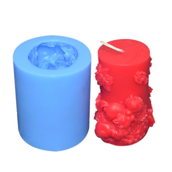 Quality Customized Silicone Candle Mold Sustainable Disposable 3D Candle Moulds for sale