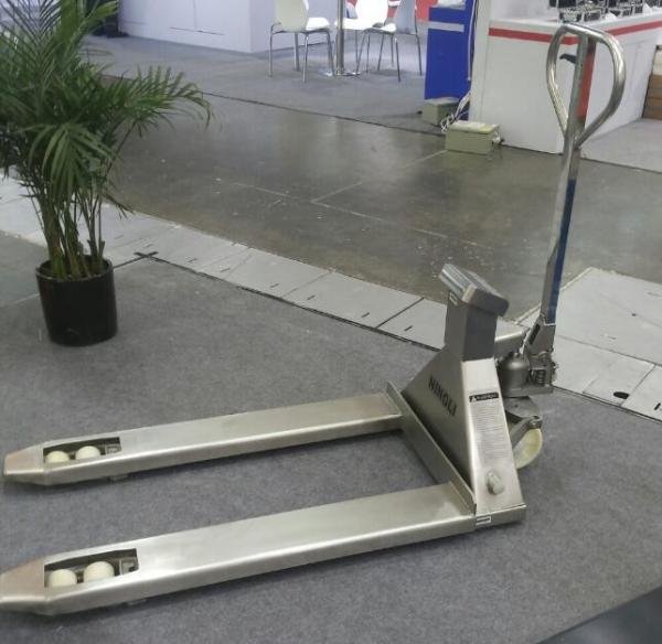 Quality Mobile Hand Pallet Jack With Weight Scale 5500 Lb Stainless Steel Material for sale
