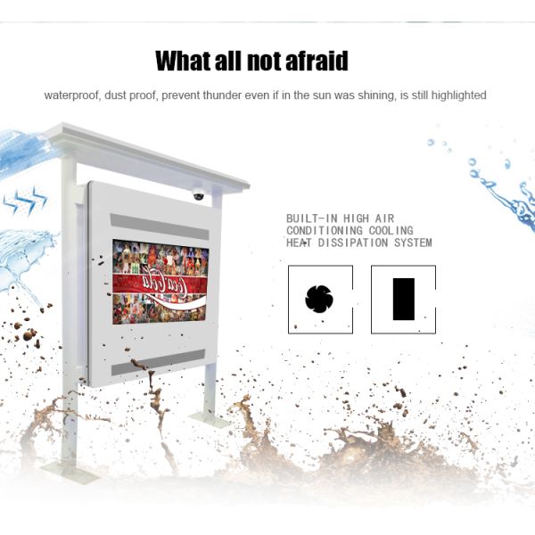 85 inch 3G Waterproof Road Information Station Smart LCD Bus Stop Advertising Screen remote managing