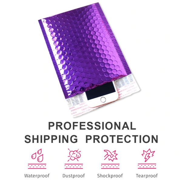 Custom biodegradable 4x8 light blue large nude bubble mailer compostable shipping bags bubble mailers