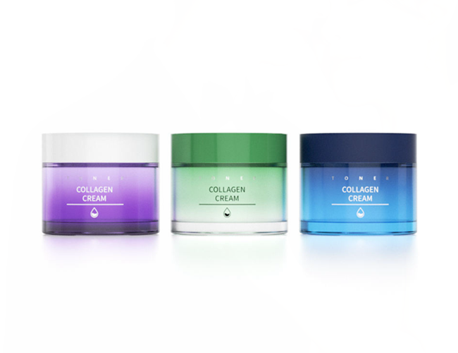 1oz Coloured Glass Cosmetic Jars Empty Face Cream Jars Durable