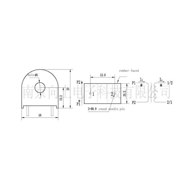 Dl-ct03c1.0 miniature current transformer 5a/5ma range 0~15a measurement and protection of small size, high precision