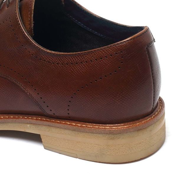 Brown Lace Up Anti Odor Breathable Mens Dress Shoes