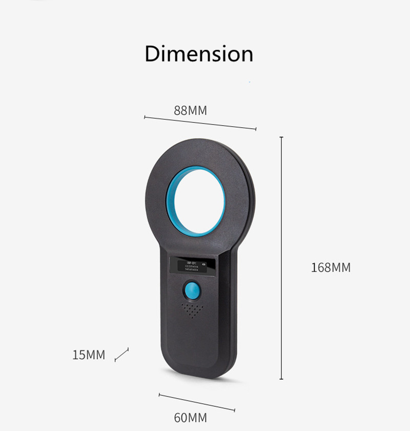 ISO18000-6c 860-960MHz Portable RFID Reader Bluetooth UHF RFID Scanner for Android Ios