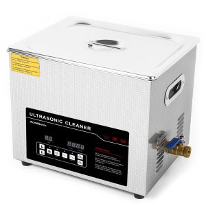 China Dual Frequency Ultrasonic Cleaner 10L Tank 4pcs Transducers Drain Valve wholesale