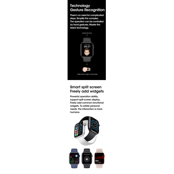 HL37 SmartWatch Waterproof 1.75 Inch Full TouchLow Consumption Dual Mode